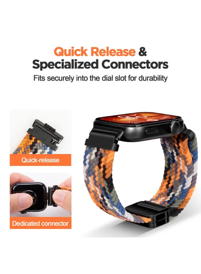 ChicVibe Nylon Strap Compatible with Huawei Watch Fit 3/Fit 4/Fit 4 Pro Bands, Elastic Adjustable Stretchy Braided Elastic strap with Magnetic Buckle, Quick Release Replacement Sport Wristbands Watch Band - Image 4